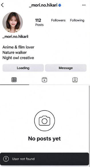 ภาพหน้าจอการจำกัดของแพลตฟอร์ม: Instagram · 02