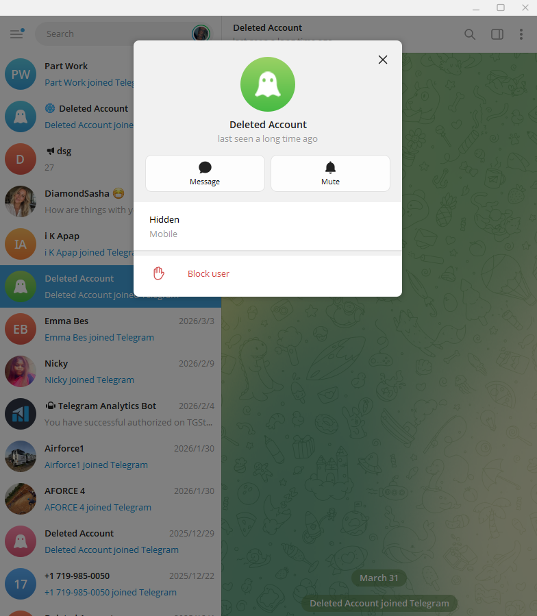 プラットフォームの制限画面：Telegram · 02