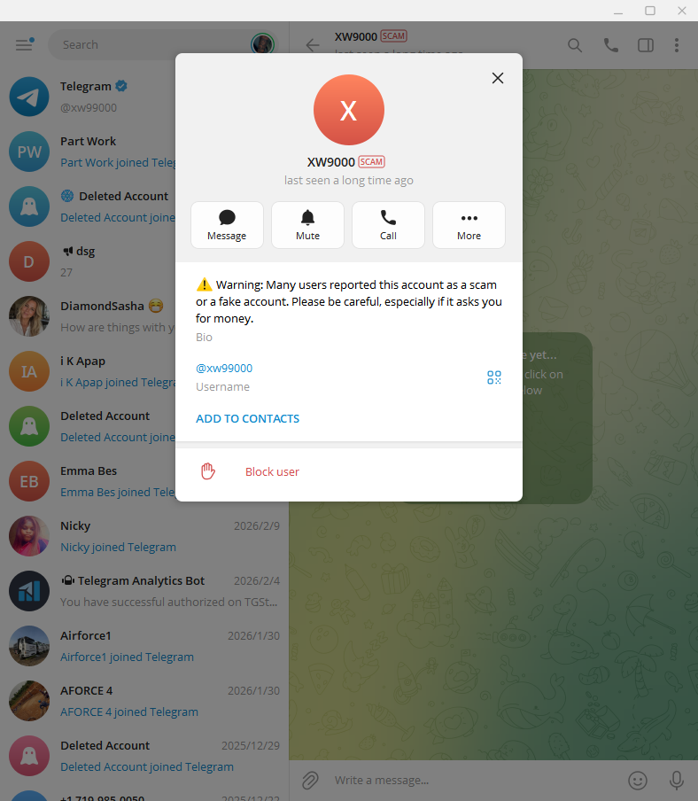 プラットフォームの制限画面：Telegram · 06